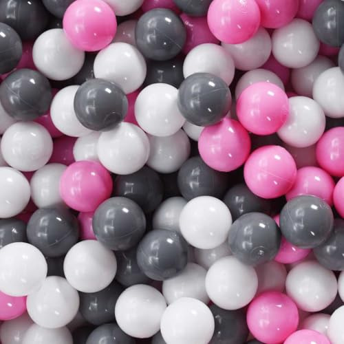 Runheo Bälle für Bällebad 1000 Stück, mehrfarbige PE Spielbälle Kugeln, Durchmesser 6 cm, für Pool, Zelt, Laufstall, Kinderspielzimmer, zum Füllen und Nachfüllen