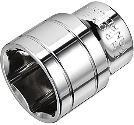 sourcing map 1/2-Inch Drive 24mm 6-Point Shallow Socket, Metric, Cr-V