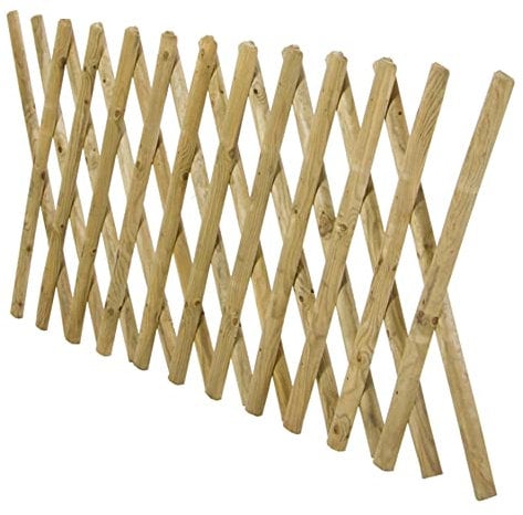 VERDELOOK Recinzione Estensibile in Legno 250x100 cm, Anche per Decorazione e arredo Giardino