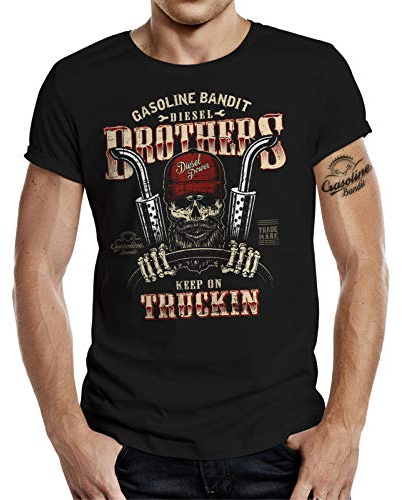 Trucker Racer T-Shirt: Diesel-Power Keep on Trucking