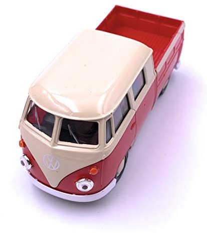 Welly T1 Bus Pick Ups Double Cabin Lizenzprodukt 1:34-1:39 Rot