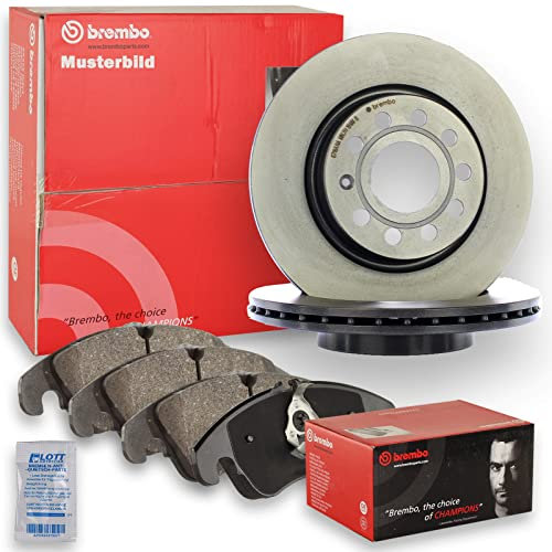 BREMBO Sport Bremsscheiben zweiteilig TWO-PIECES gelocht Ø355mm + Bremsbeläge Bremsbelagsatz mit akustischer Verschleißwarnung Set vorne für Insignia A + Sports Tourer 2.8 V6 Turbo OPC 4x4
