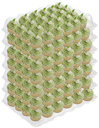 Hedume 7 Pack Cupcake Containers, 24 Counts Stackable Plastic Cupcake Boxes with Detachable Lid Perfect for Cupcakes, Muffin, BPA-free