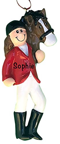Personalised Horse Ornament 2025 – Fast & Free 24h Customisation – Horseback Riding Christmas Ornaments for Tree – Custom Gift Wrapped Girl Keepsake for Equestrians