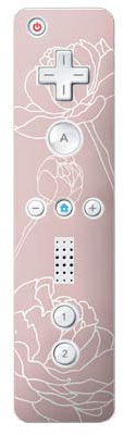 DeinDesign Skin kompatibel mit Nintendo Wii Controller Folie Sticker Blumen Malerei rosa
