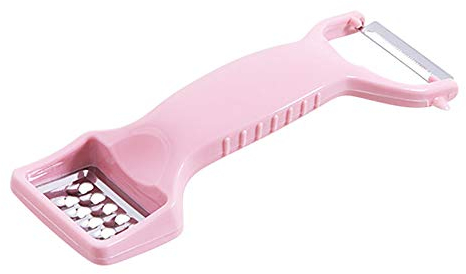 Omenluck - Sbucciatore per patate a doppia testa, in acciaio INOX, multifunzione, 3 pezzi