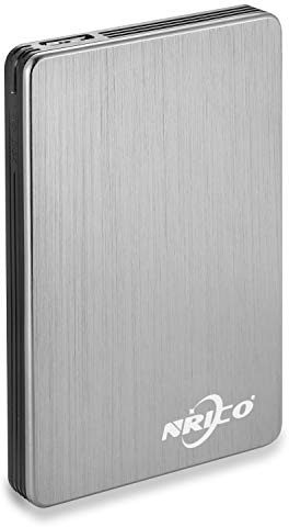 NRICO Tragbare externe Festplatte, USB 3.0, 2,5 Zoll, kompatibel mit PC, Mac, Desktop (Grau, 320 GB)