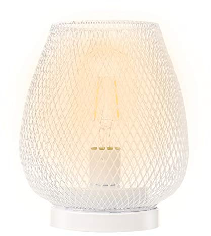 SOLUSTRE 1 Satz Vogelkäfig Dekorative Tischlampe Vintage-schreibtischlampe Vintage-led-lampe Dimmbare Schreibtischlampe Kabelloses Akzentlicht Led-nachtlicht Büro Weiß Glas Jahrgang