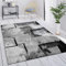 Paco Home Teppich Wohnzimmer Vintage Kurzflor Schlafzimmer Geometrisches Design Modern, Grösse:160x230 cm, Farbe:Grau 7