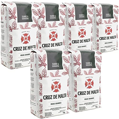 Cruz de Malta Yerba Mate Tradicional 6 kg (6x1kg) - El tiempo de maduración es de 12 meses - Yerba Mate Argentina