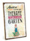 TypeStoff Holzschild mit Spruch – Garten – im Vintage-Look mit Zitat als Geschenk und Dekoration zum Thema Hobby und Therapie - HS-00865