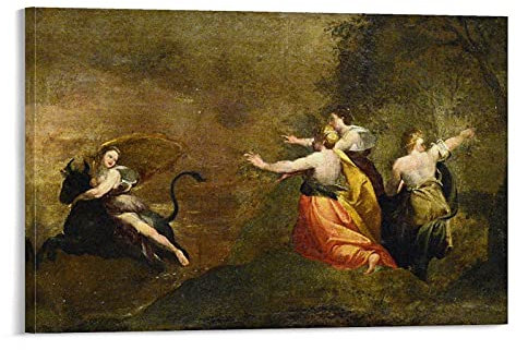 Francisco Goya – Der Rape von Europa – dekoratives Gemälde auf Leinwand, Wandkunst, Wohnzimmer, Poster, Schlafzimmer, Gemälde 50 x 75 cm