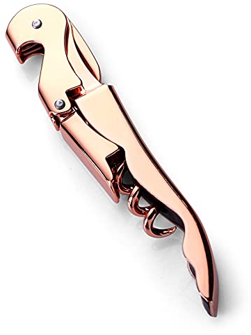 Drincarier Kellnermesser Professional Wine Openers, Upgraded Heavy Duty Edelstahl Wine Key,Classic All-in-one Corkschreck, Flaschenöffner und Foil Cutter (1Pack Rose Gold)