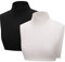 LoudSung Abnehmbarer Pullover Büste Strick Rollkragen Halbhemd Winter Fake Kragen Elegant für Frauen Mädchen