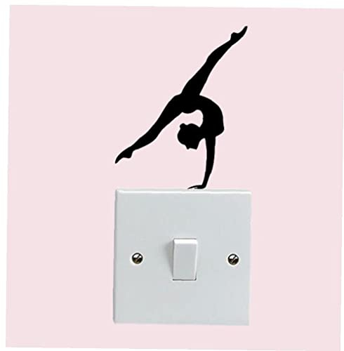 PiniceCore 1 Stück Wohnkultur Wandaufkleber, Mädchen Gymnastik Wandaufkleber, Sport Vinyl Kunst Wandbild Aufkleber Dekoration Wand Papier