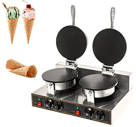 Gofrera para Gofres Finísimos, Máquina para Hacer Conos Helados, Antiadherente Pastel Parrilla Rollo de Huevo Molde Herramienta para Hornear de Cocina, Superficie para Hornear 210mm,Style4