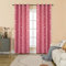 GIRASOLE HOME® Coppia Tende Oscuranti Morbide Fantasia Stelle Argentate Tenda Morbida per Interni con Occhielli 2 Pannelli (Rosa, 140x235cm)