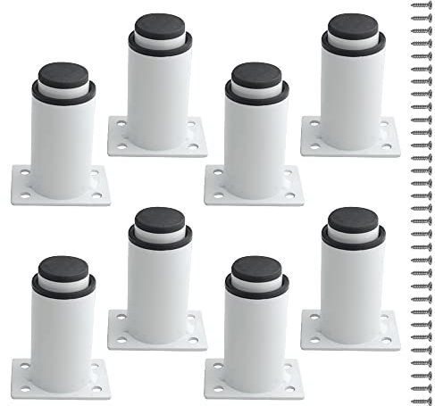 XINMEIWEN Lot de 8 pieds de meubles réglables en métal robuste pour table, lit, canapé (80 mm-120 mm, blanc)