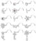 ADRAMATA 15 Pcs 20G Nose Stud Nose Ring for Women Men Surgical Steel Nose Studs Piercing L/Screw Shaped Nose Stud Snake Flower Silver Gold Nose Studs Nose Piercing Jewellery