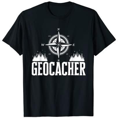 Geochacher geocaching Natur GPS suchen Abenteuer Suche T-Shirt