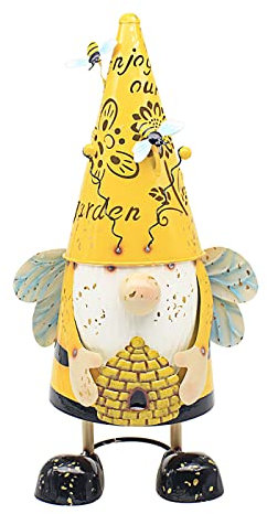 L & P Home & Gifts Ornaments, Metal, Bee Gnome, One Size