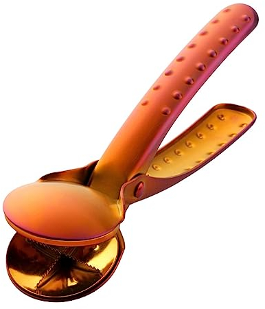 FRGMNT 2 in 1 Stainless Steel Chestnut Tongs, Metal Nutcracker, Cutter Gadgets Kitchen Tools Red