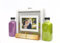 NIRALIS Kit para Ceremonia de Arena Bodas 2 botes de 800g Verde y Morado - Ritual Arena Bodas Decoración Bodas (Blanco)
