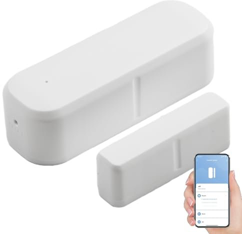 EpheyFIF für TUYA Kabelloser Tür-Alarm mit Sensor, intelligenter Türsensor, Türmagnet mit Sprachunterstützung, Türalarmsensor für Zuhause, Geschäft, Büro, Sicherheit (WLAN)