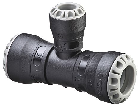 Plasson - Raccords PEHD encliquetables - Té réduit 90° encliquetable Ø32x25x32 tube PE - Série 1 -