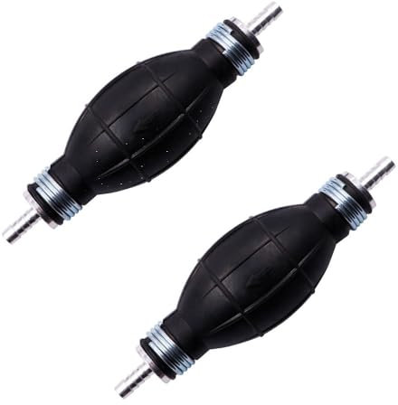 Armastuse 2 Pezzi Pompa Manuale per Carburante Gasolio Pompetta Lampadina Pompa per Aspirare Liquidi Gasilio Benzina(10 MM)