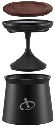 Blind Shaker Espresso, Coffee Powder Picker,Coffee Powder Receiver Container Fits 58mm Portafilters basket for Espresso or Pour Over Coffee (Gyroscope-Black)
