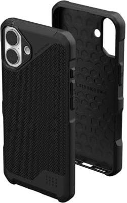 URBAN ARMOR GEAR UAG Designed for iPhone 16 Plus Case 6.7 Metropolis LT - Compatible with MagSafe Charging Rugged Shockproof Anti-Slip Military Grade Protective Cover, Kevlar Black
