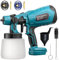Paint Sprayer for Makita 18V Battery, Cordless Fence Paint Sprayer for Fencing and Decking, Spray Gun Handheld Paint Sprayers for Home DIY Painting, 3 Spray Patterns & 1000ml Tank(No battery)