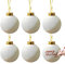 Marooma 6 Stück Keramik-Weihnachtskugeln, 5,9 cm, DIY, Hängende Ornamente, Matte Weihnachtskugeln, Weiße, Leere Keramikkugeln für Weihnachtsba