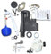 Twyford Toilet Cistern Kit, Single Flush Syphon, Ball, Flush Handle, Inlet Valve,Donut, Lever, Nocturne Accelerator Kit