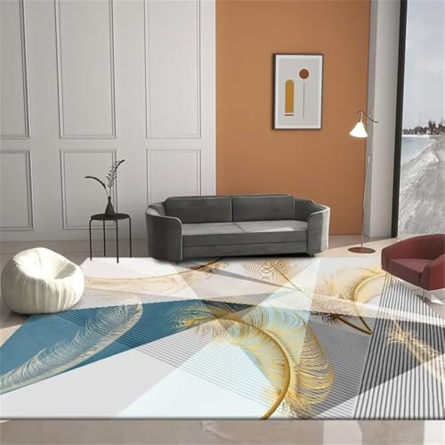 DJHWWD Teppiche Schlafzimmer Kinder Teppich Mädchen Arbeitszimmer rechteckiger Flur blau grau schmutzabweisender auslegeware deko 40X60CM