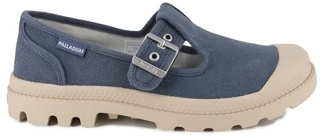 Palladium Unisex Pampa M Washed Mary Jane Flat, Vintage Indigo, 38 EU
