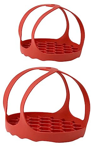 Mobestech 2pezzi Imbracature Per Pentole Pressione in Silicone Supporto Per Cottura Vapore Delle Uova Resistente e Anti-calore Per Cucina