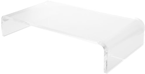 PRETYZOOM Acrylic Keyboard Protector Cover with Washable Removable Design, Anti-cat Bridge, Desktop Monitor Stand and Storage Riser for Home Office Use
