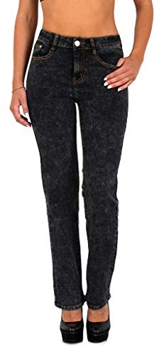 ESRA Jeans Damen Straight High Waist Stretch Jeanshose G200