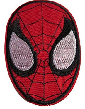 Fat-catz-copy-catz Web Slinging Superhero Face Iron on Sew on Embroidered Patch Badge Applique Motif
