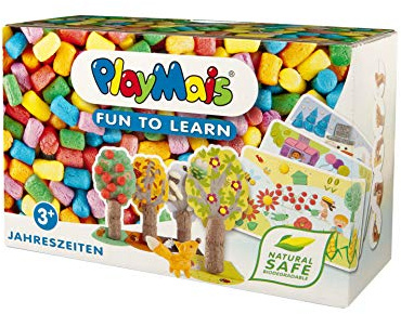Playmais FUN TO LEARN Seasons Bastel-Set für Kinder ab 3 Jahren I Motorik-Spielzeug mit 550 14 Motiv-Vorlagen zum Basteln I Fördert Kreativität & Feinmotorik I Natürliches Spielzeug