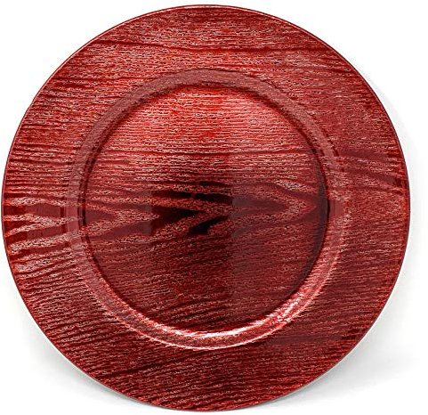 allgala HD80303 Platzteller, 33 cm, 6 Stück, schwer, rund, Korn, Rot