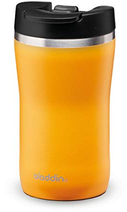 Aladdin Barista Café Thermavac Leak-Lock Edelstahl Thermobecher 0.25L Yellow - Auslaufsicherer Becher - Kaffeebecher To Go Thermo - Hält bis zu 2,5 Stunden Heiß - BPA-Frei - Spülmaschinenfest