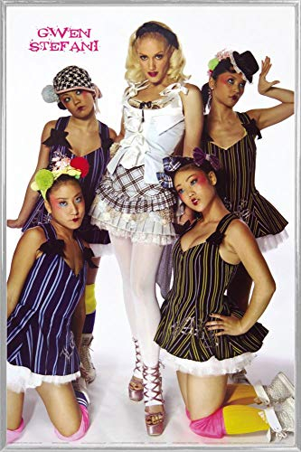1art1 Gwen Stefani Poster Plakat | Bild und Kunststoff-Rahmen - Rich Girl (91 x 61cm)