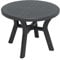 RESOL Jazmín Mesa Jardín para Comedor Exterior Redonda 100 cm de diámetro | Mesa Terraza con Agujero para Sombrilla | Protección UV para Patio o Balcón Fácil Mantenimiento - Gris Antracita