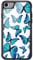 MAYCARI Sublimation Blue Butterfly Case for iPhone 7/8/SE 2020, Aluminum Plate Back Case with Soft TPU Bumper Art Animals Phone Case Cover for iPhone 7/8/SE 2020
