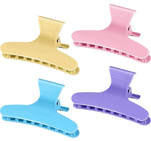 4 Pièces Pinces à Papillon de Salon Pinces à Papillon de Coiffure Griffe de Cheveux pour Section de Salon Griffe de Coiffure Barrettes pour Cheveux (Multicolores)