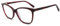 FERAVIA Stilvolle klassische Brille Acetat quadratische schön Gefälschte optische Brille Jahrgang klare Linse Frauen Weinbrille