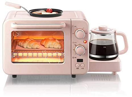 Estación Para Hacer Desayuno 3 En 1, Máquina Multifunción Para Hacer Desayuno Con Mini Horno Eléctrico, Para Hornear, Freír, Cocinar Al Vapor, Cocinar
